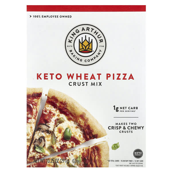 King Arthur Baking Company, Keto Wheat Pizza, 크러스트 믹스, 291g (10.25 oz)