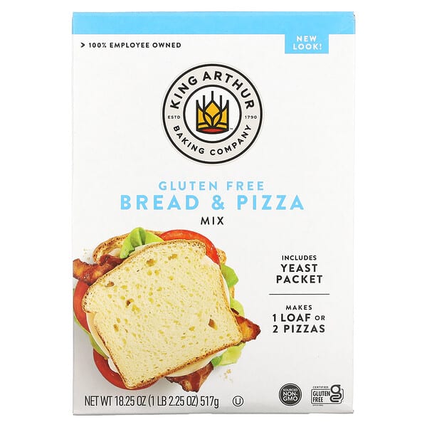 King Arthur Flour, グルテンフリー、パン・ピザのミックス、18.25 oz (517 g)