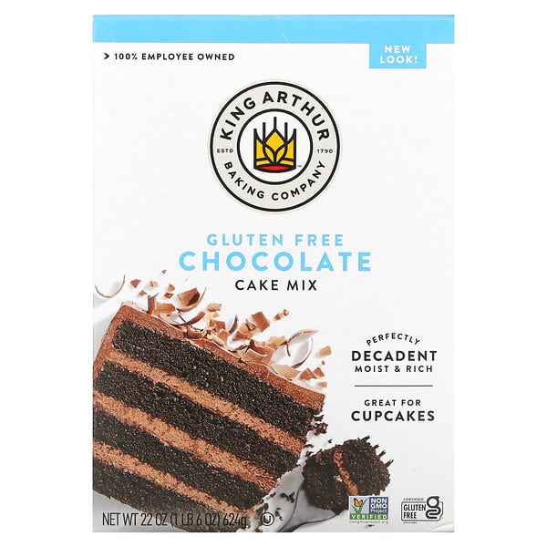 King Arthur Baking Company, Chocolate Cake Mix, Gluten Free, 22 oz (624 g)