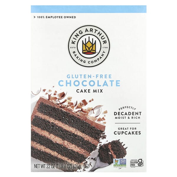 King Arthur Baking Company, 無麩質巧克力蛋糕預拌粉，22盎司（624 克）