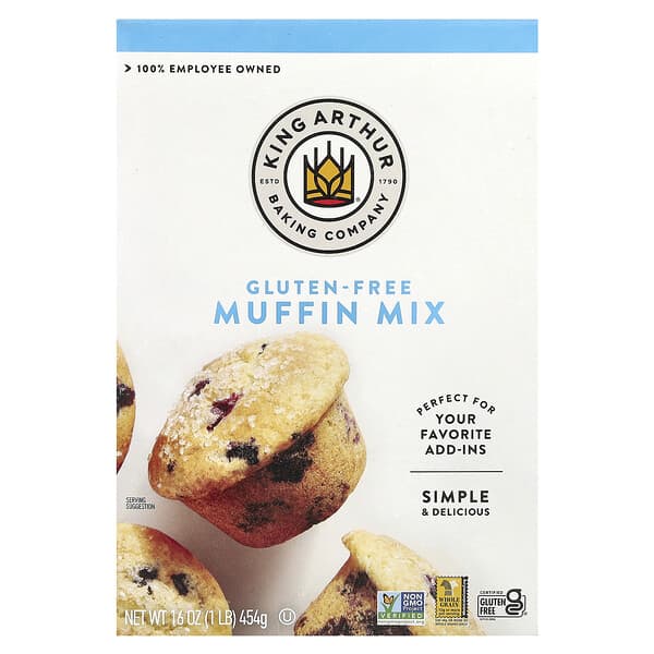 King Arthur Baking Company, 無麩質瑪芬蛋糕預拌粉，16盎司（454克）