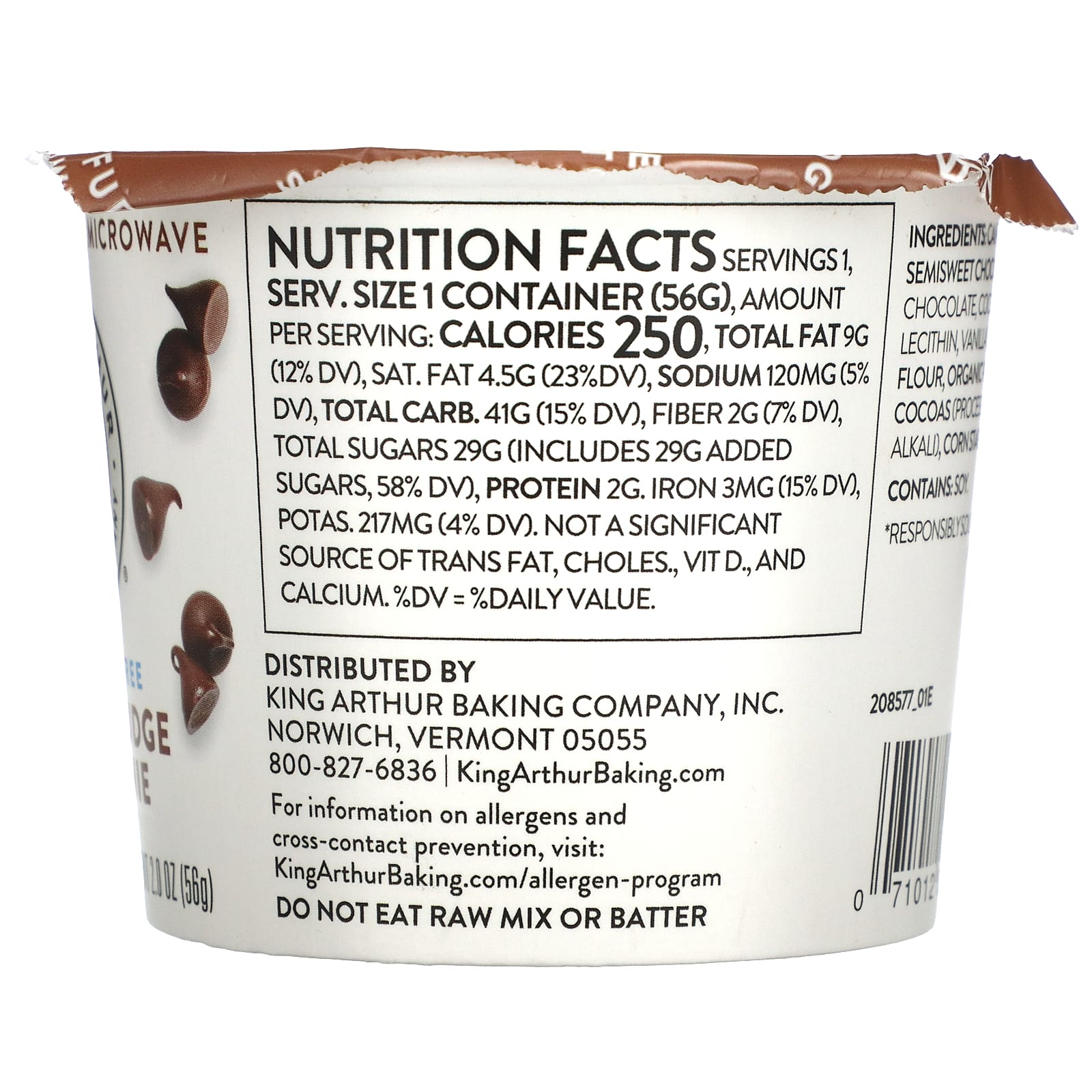 King Arthur Baking Company, Gluten Free Single Serve Mix, Super Fudge