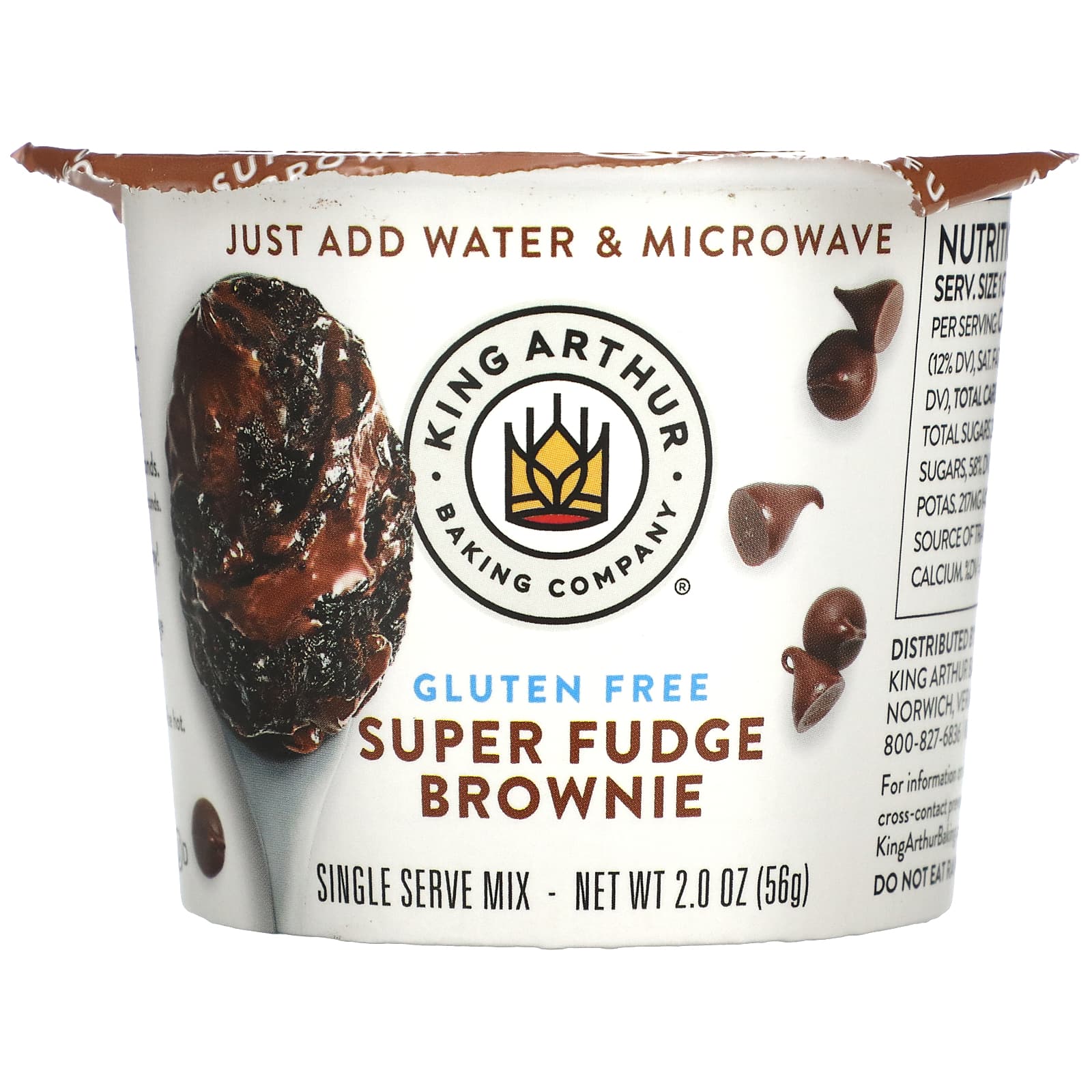 King Arthur Baking Company, Gluten Free Single Serve Mix, Super Fudge