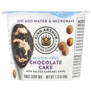 King Arthur Baking Company, Chocolate Cake with Salted Caramel Chips, Gluten Free, 2.25 oz (64 g)