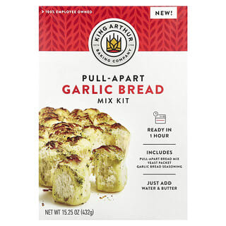 King Arthur Baking Company, Pull-Apart Garlic Bread Mix Kit, Knoblauchbrot-Mischung, 432 g (15,25 oz.)