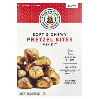 King Arthur Baking Company, Soft & Chewy Pretzel Bites Mix Kit, Brezel-Snack, 442 g (15,6 oz.)