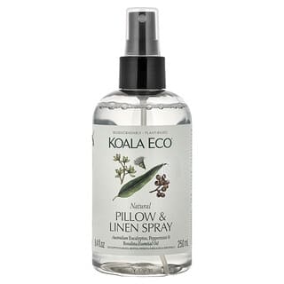 Koala Eco, Spray à lin et coussin naturels, Huile essentielle d'eucalyptus australien, de menthe poivrée et de rosalina, 250 ml