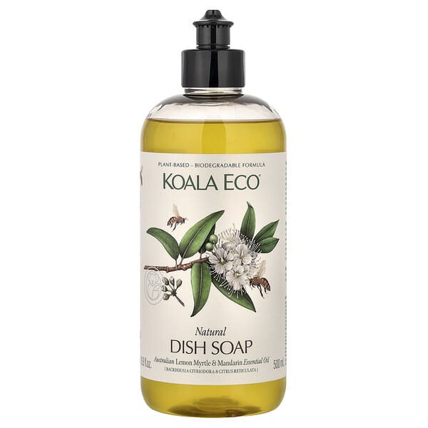 Koala Eco, 천연 주방 세제, 호주산 레몬 머틀 & 만다린 에센셜 오일, 500ml(16.9fl oz)