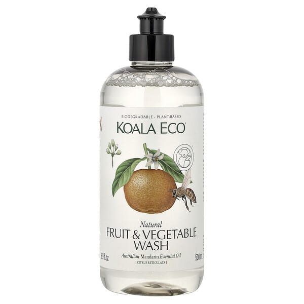 Koala Eco, 천연 과일 & 베지 워시, 호주산 만다린 에센셜 오일, 500ml(16.9fl oz)