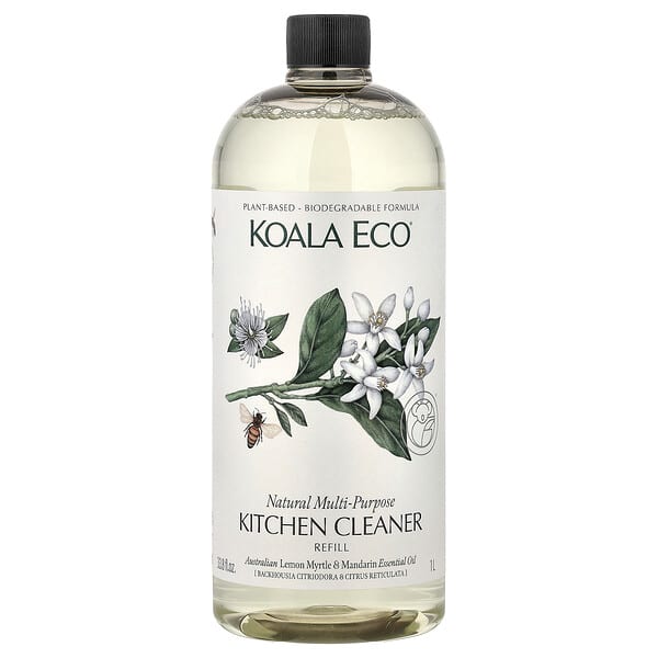 Koala Eco, 天然多用途廚房清潔劑，補充裝，澳大利亞檸檬香桃木和柑橘精油，33.8 液量盎司（1 升）
