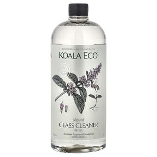 Koala Eco, Natural Glass Cleaner, Refill, Australian Peppermint Essential Oil, 33.8 fl oz (1 l)