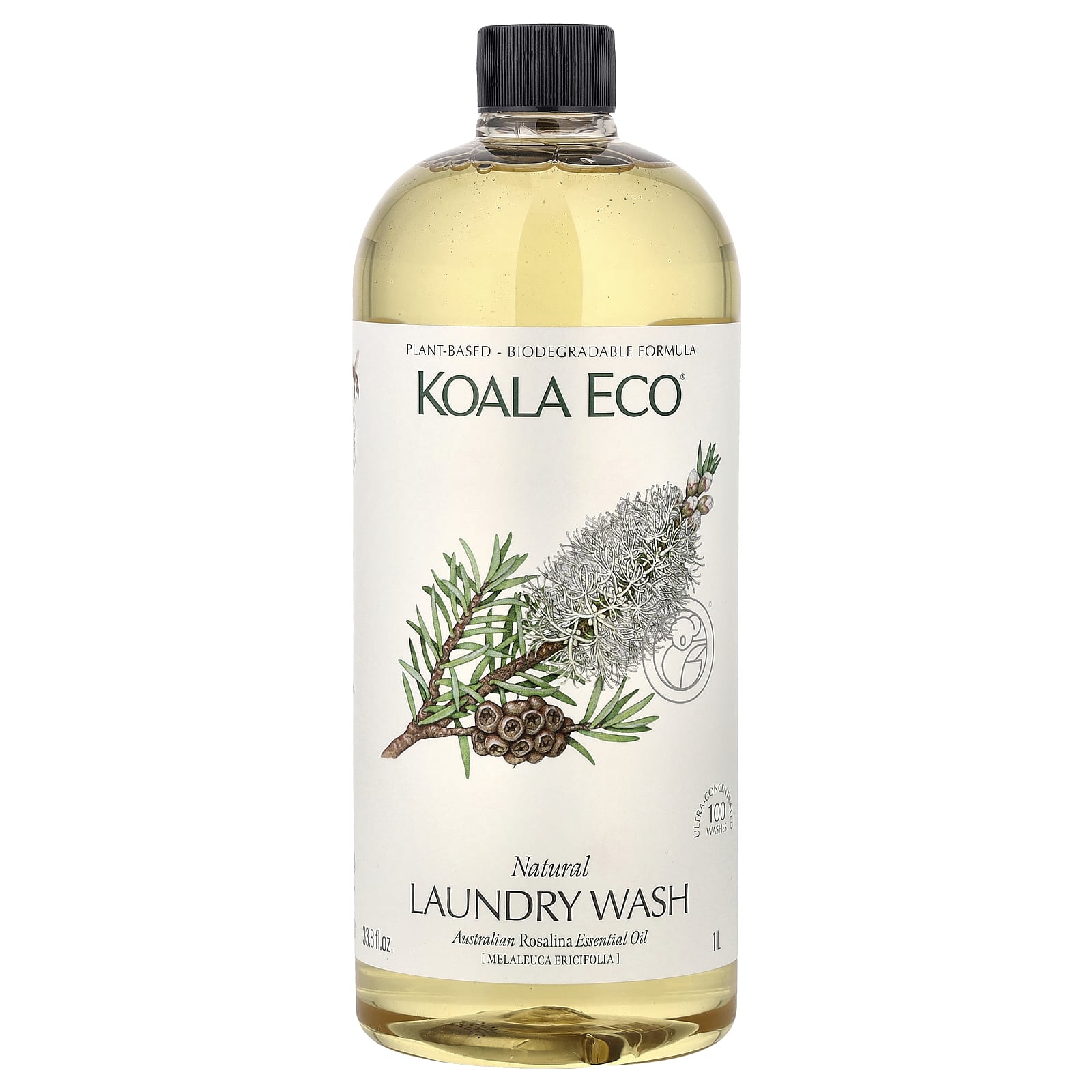 Koala Eco, натуральное средство для стирки, эфирное масло австралийской розалины, 1 л (33,8 жидк. унции)