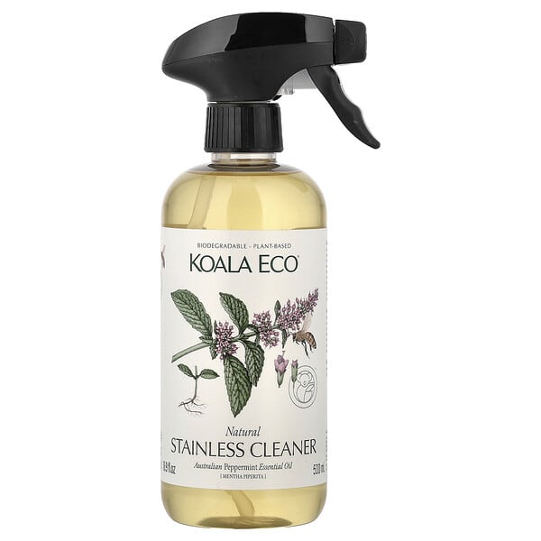 Koala Eco, 천연 스테인리스 클리너, 호주산 페퍼민트 에센셜 오일, 500ml(16.9fl oz)