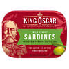 King Oscar, Wild Caught, Sardines In Extra Virgin Olive Oil, Two Layer 12-22 Fish, 3.75 oz (106 g)