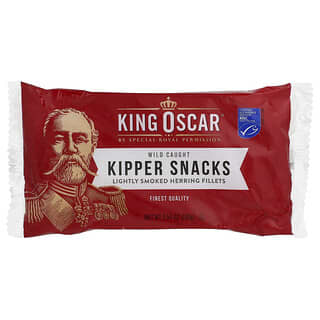King Oscar, Kipper Snacks，轻度烟熏鲱鱼片，3.54 盎司（100 克）
