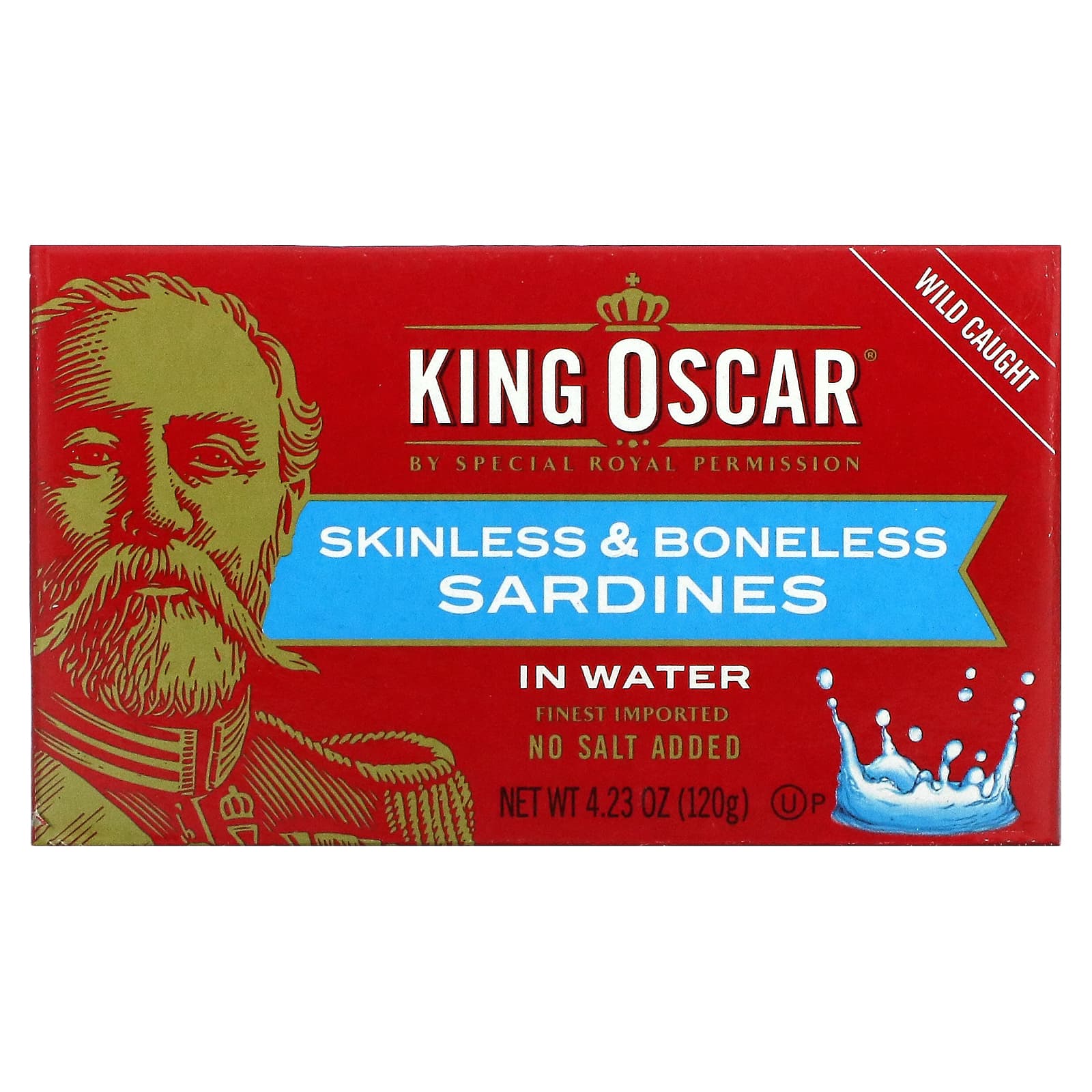 King Oscar, Skinless & Boneless Sardines in Water, 4.23 oz (120 g)