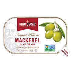 King Oscar, Royal Fillets, Mackerel in Olive Oil, 4.05 oz (115 g)