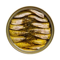 King Oscar, Sardinas en aceite de oliva extra virgen con albahaca, orégano y ajo, 106 g (3,75 oz)