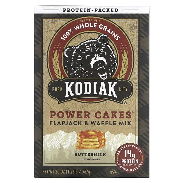 Kodiak Cakes, パワーケーキ、フラップジャック＆ワッフルミックス、バターミルク、567g（20オンス）