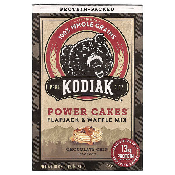 Kodiak Cakes, Power Cakes®, 플랩잭 & 와플 믹스, 초콜릿 칩, 510g(18oz)