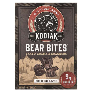 Kodiak Cakes‏, Bear Bites, קרקרים עם גרהם אפויים, בטעם שוקולד, 255 גרם (9 אונקיות)