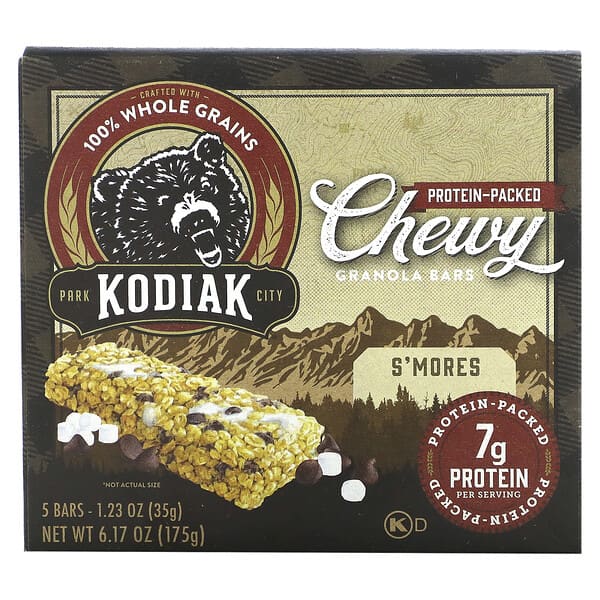 Kodiak Cakes, チューイーグラノーラバー、スモア、5本、各35g（1.23オンス）