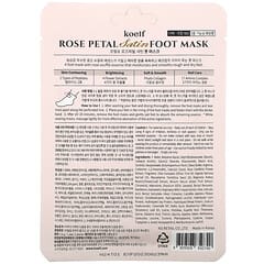 Koelf, Rose Petal Satin Foot Mask, 1 Pair, 16 g