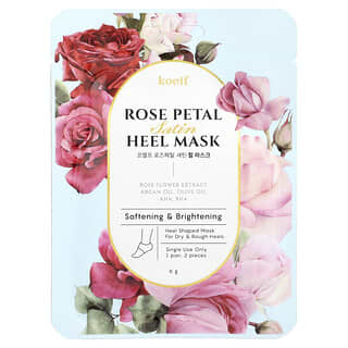 Koelf, Rose Petal Satin Heel Mask, 1 Pair, 6 g