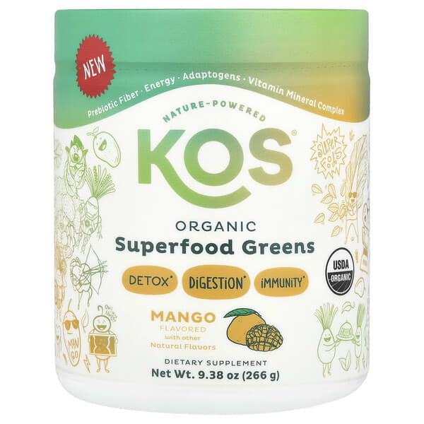 Organic Superfood Greens, Mango, 9.38 oz (266 g)