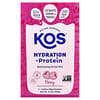 KOS, 수분 보충 + 프로틴, 리프레싱 드링크 믹스, 베리, 7팩, 각 18g(0.65oz)