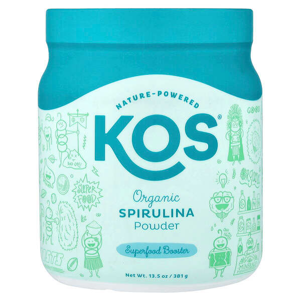 KOS, Organic Spirulina Powder, 13.5 oz (381 g) — product photo 1