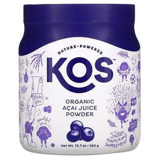KOS, オーガニックアサイー果汁粉末、360g（12.7オンス）