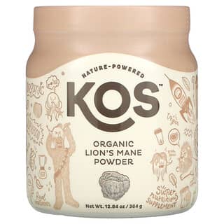 KOS, 有机猴头菇粉，12.84 盎司（364 克）