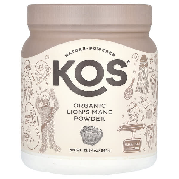 KOS, 有機猴頭菇粉，12.84 盎司（364 克）