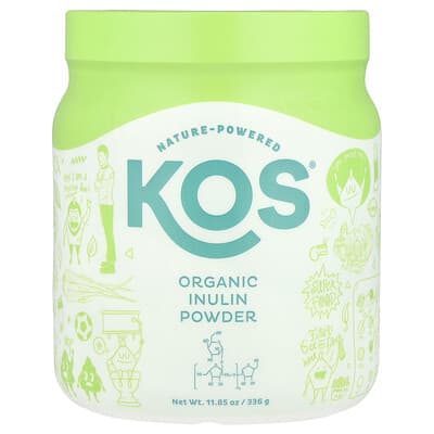 KOS, Organic Inulin-Oligofructose Powder, 11.85 oz (336 g)