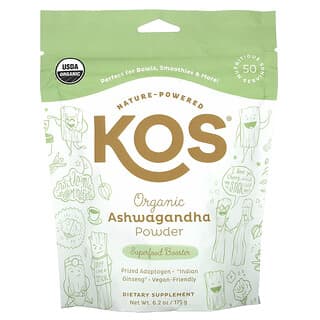KOS, Ginseng indio orgánico en polvo, 175 g (6,2 oz)