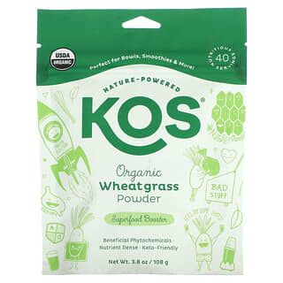 KOS, 有机小麦草粉，3.8 盎司（108 克）