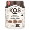 KOS, 유기농 슈퍼 푸드 식물성 단백질 분말, 초콜릿, 585g(1.3lb)