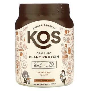 KOS, Органический растительный белок, шоколад, 1,3 фунта (585 г)