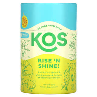 KOS, Rise 'N Shine 能量軟糖，柑橘味，30 粒軟糖