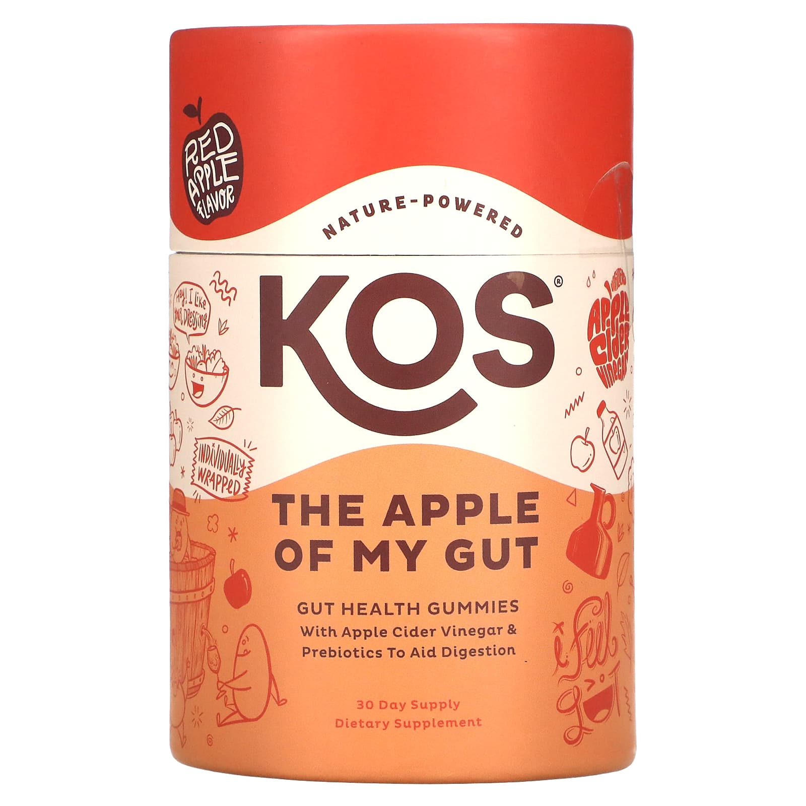 kos-the-apple-of-my-gut-gut-health-gummies-red-apple-30-gummies