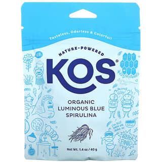 KOS, Poudre de spiruline bleue lumineuse biologique, 40 g