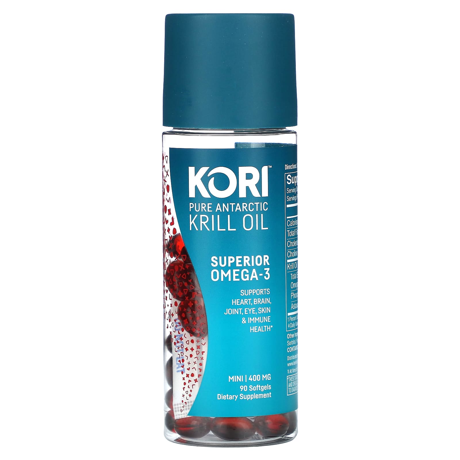 Kori, Pure Antarctic Krill Oil, MultiBenefit Omega3, 400 mg, 90 Softgels