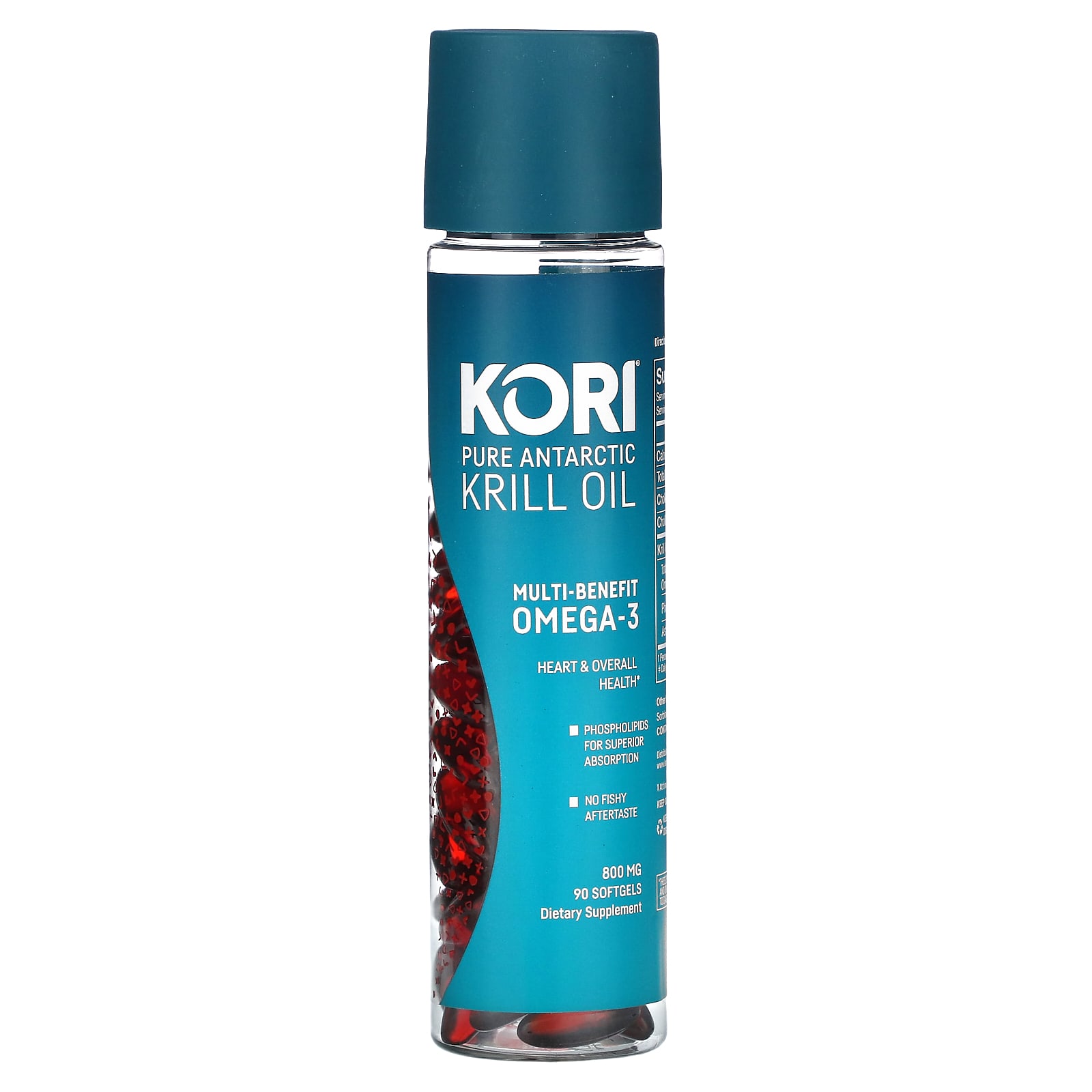 Kori, Pure Antarctic Krill Oil, MultiBenefit Omega3, 800 mg, 90 Softgels