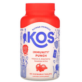 KOS, Immunity Punch, Berry Blast Flavor, 90 Chewable Tablets