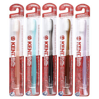 Kent, Ultra Soft Toothbrushes, Dual Edition, 5 Toothbrushes