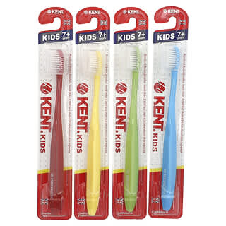 Kent, Kids Premium Finest Toothbrushes, 7+ Years, 4 Toothbrushes