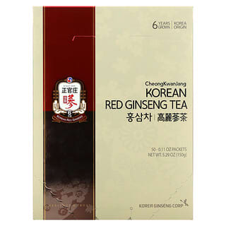 Cheong Kwan Jang, Chá de Ginseng Vermelho Coreano, 50 pacotes, 0,105 onças (3 g) cada