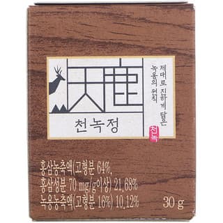 Cheong Kwan Jang, Extracto de Cheon Nok, Ginseng rojo coreano y asta de ciervo, 30 g (1,06 oz)