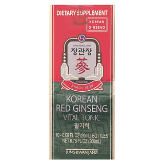 CheongKwanJang, Kırmızı Kore Ginsengi Canlandırıcı Tonik, 10 Şişe, Her Biri 20 ml (0,68 fl oz)